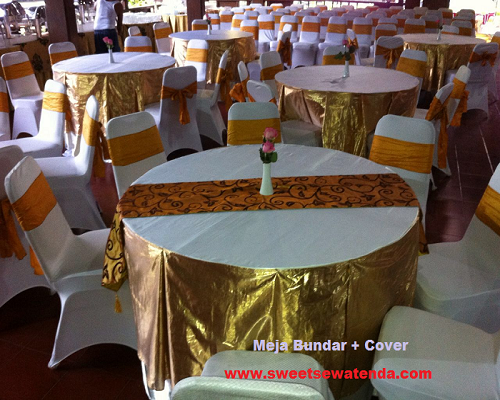 Meja Bulat + Cover